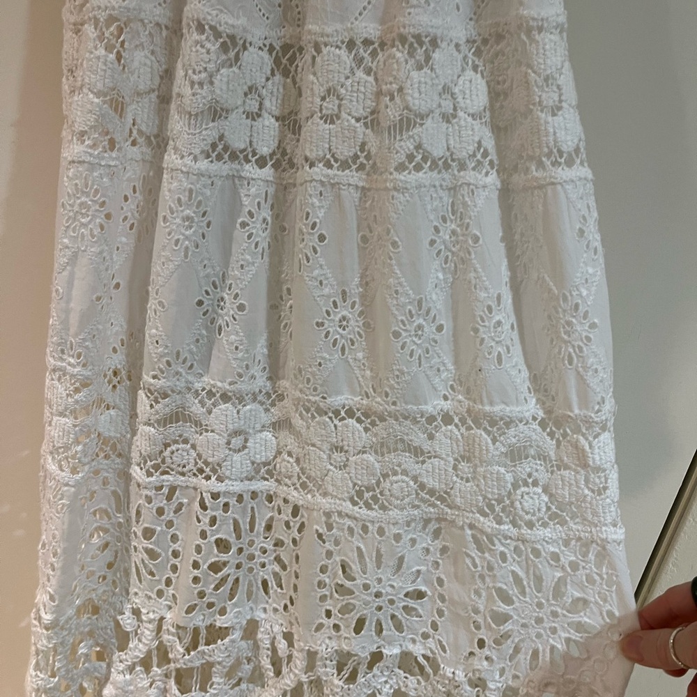 Temptation Positano Lace V Neck Floral Maxi Dress. - Picture 11 of 12